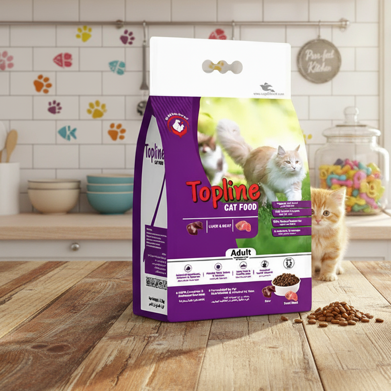 TOPLINE CAT FOOD Liver & Meat 1.2KG (ADULT)